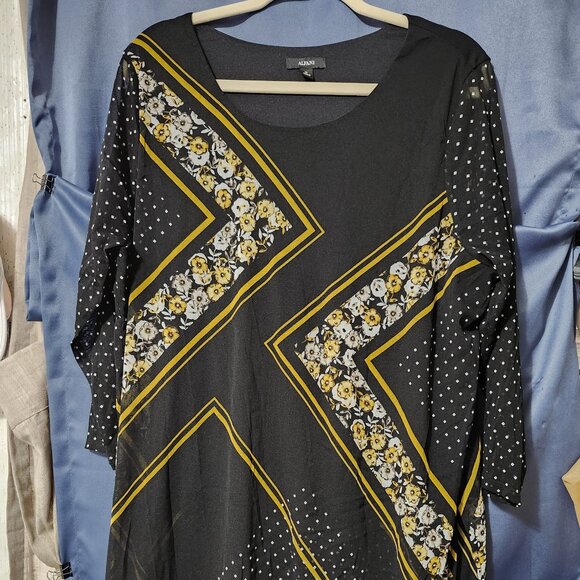 Alfani Women's Printed Mesh Tunic Top - Picture 1 of 10